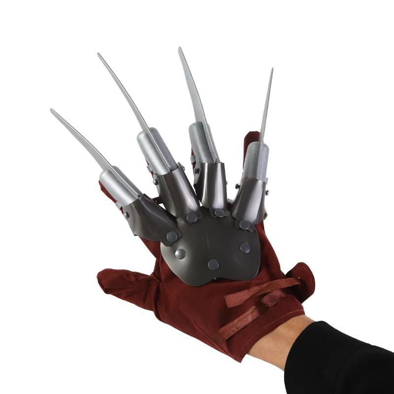 Ghost Claws Gloves Halloween Costume Plastic Claws Fabric Gloves Horror Cosplay Props Scary Accessory