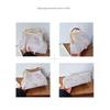 Shoulder Bag Women Cloth Embroidery Floral Chain Strap Daily Commute