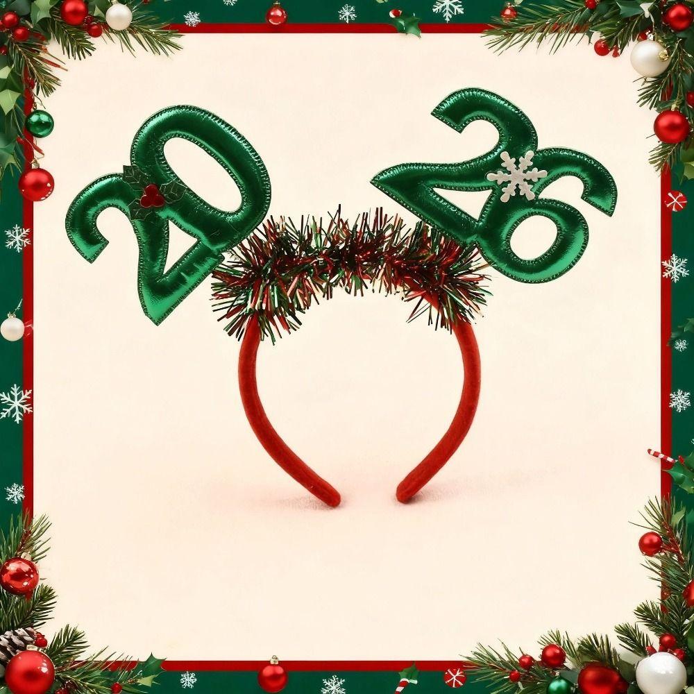 Sequin 2026 New Year Headbands Colorful Star Glitter Headwear Headpiece Comfortable Christmas Headband Christmas Party