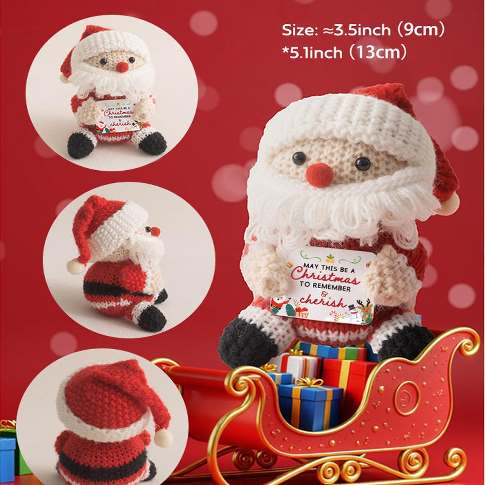 2025 Christmas Crochet Doll Lovely Christmas Crochet Positive Doll Christma Ornaments Emotional Gift