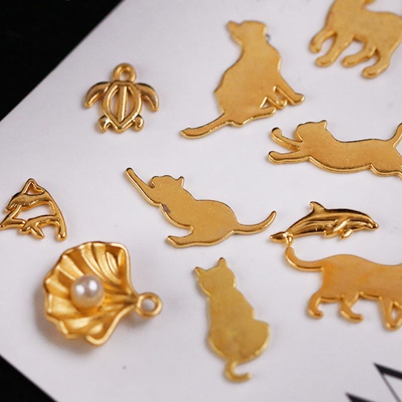 Whimsical Cats And Ocean Theme Alloy Charm For Crafting Pet Lovers Handmade Jewelry Supplies Necklace Accessories