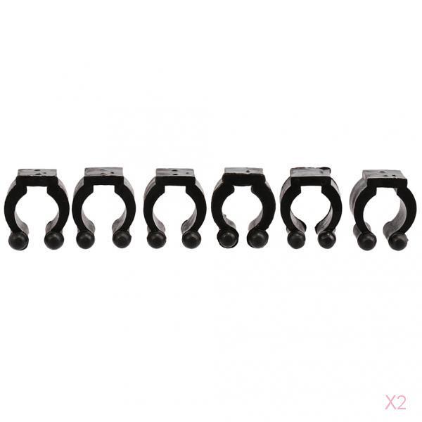 2x 6 Pieces Plastic Billiards Rack Clips for Billiard Cues