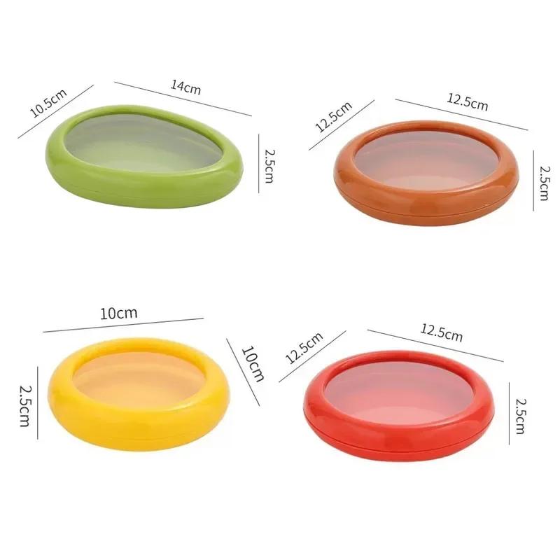 4Pcs/set Silicone Fruit Storage Box Refrigerator Mini Avocado Onion Sealed Film Food Storage Box For Keep Fresh Vegetable Fruit