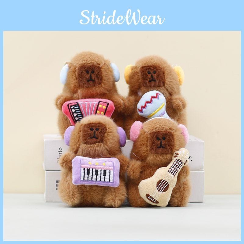 Capybara Band Music Mini Plush Pendant Toy Collectible Gift For Kids Desk Decor
