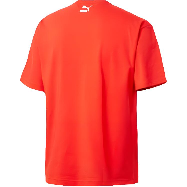 Puma Floral Short Sleeve T-Shirt Unisex Tops Red 578877-02