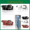 Women Rock Vintage Decorative Jeans Belt Edgy Waistband Metal Accents Adjustable