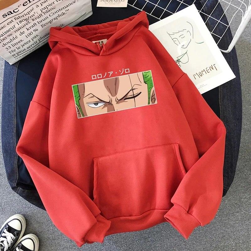 Nové Unisex ONE PIECE Anime Hoody Cloth Harajuku Streetwear Cool Unisex Topy Pro volný čas Žhavé Roronoa Zoro Eyes Tištěné Mikiny Unisex