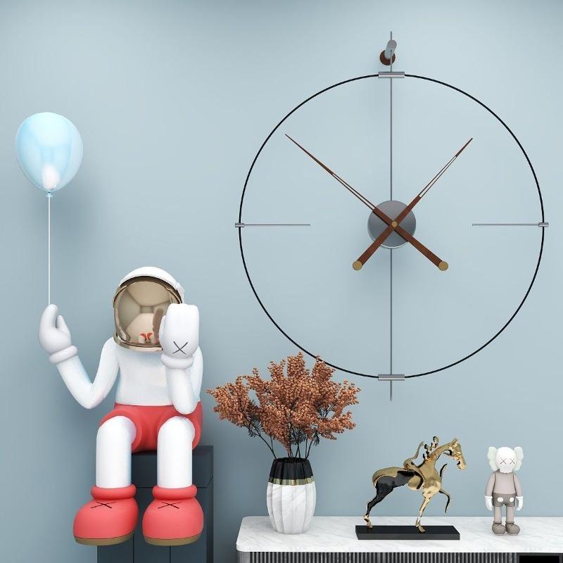 Nordic Wall Clock Modern Wall Watch Minimalist Luxury Aesthetic Large Clocks Silent Elegant Living Room Watches Home Decoration