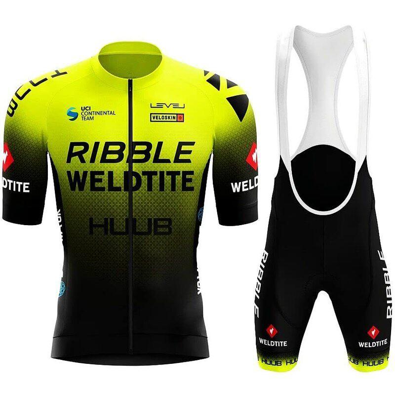 Mens Cycling Jersey Bib Shorts Set