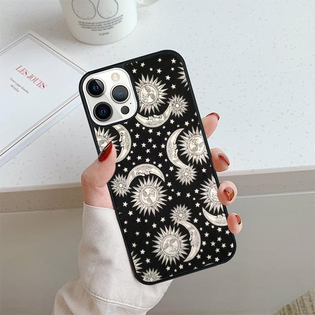 Vintage Moon and Sun Stars Phone Case For iPhone 17 Air 13 12 14 15 16  Cover For Apple Pro Max 6S Plus Coque