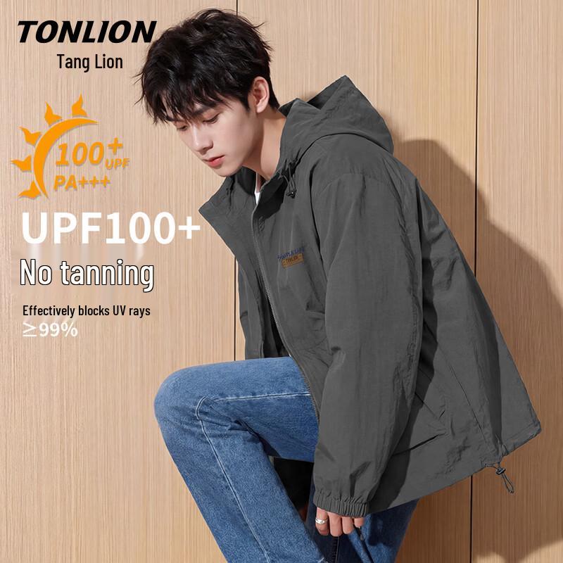 TonLion Men's Summer Sun Protection Hooded Jacket