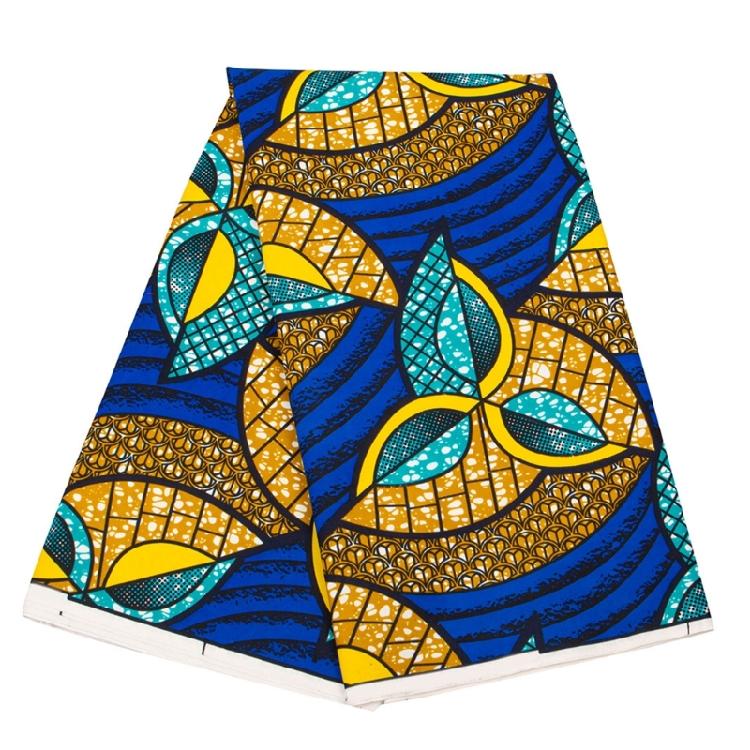 

African Waxed Print Fabric Double Side Geometric Print Fabric Polyester Sewing Cloth For Quilting Project Patchwork