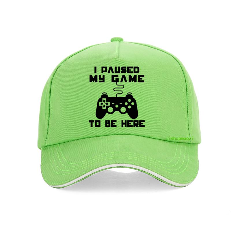 Gamer Baseball Cap Men I Paused My Game To Be Here Tops Interesting Play Computer Hat High Quality Snapback Hats Bone
