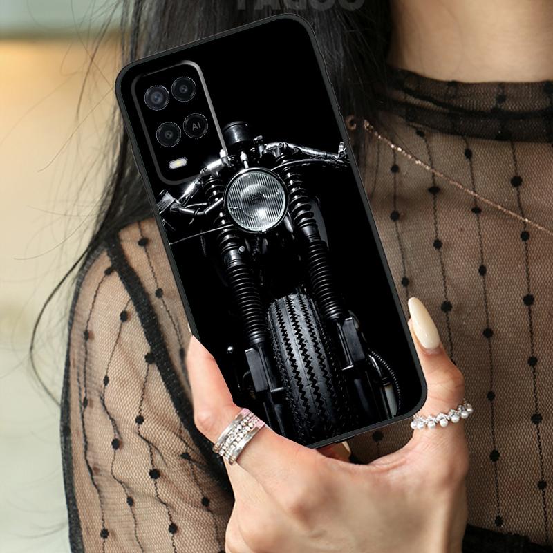 Motor Engine Motorcycle Case For Oppo A16 A76 A96 A17 A18 A60 A80 A40 A38 A58 A78 A98 A94 A74 A54 A15 A57 A77 A5 Pro