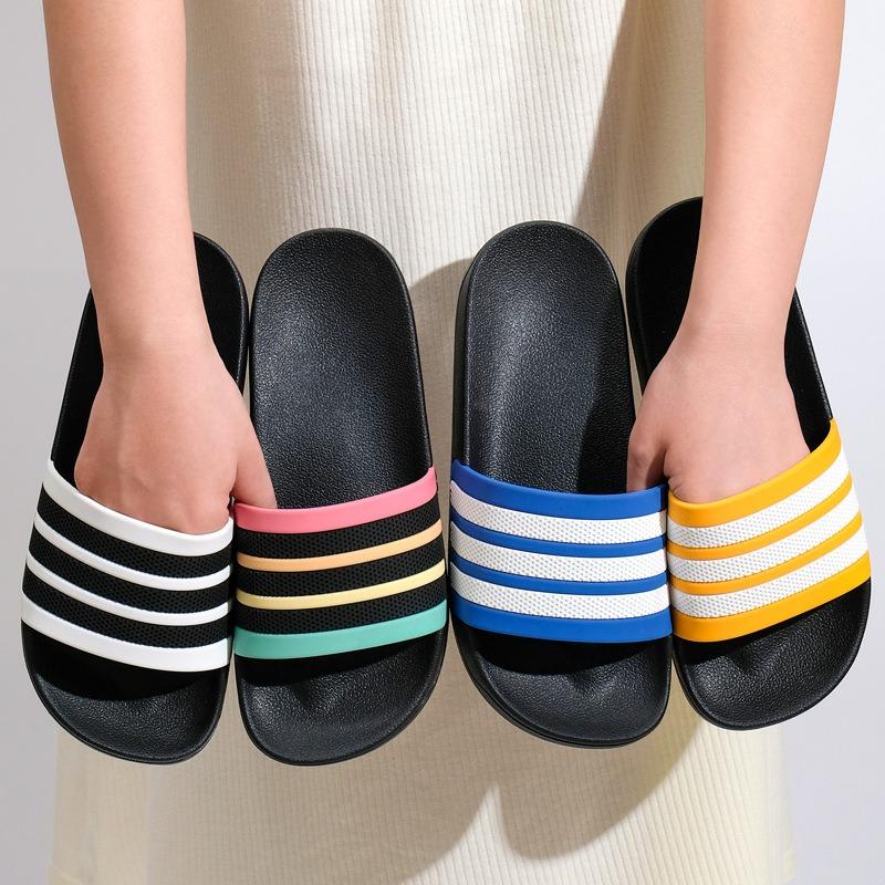 New soft-soled outer slippers women's fashion casual one-word drag home bath slippers men's non-slip and non-smelly cool slippers