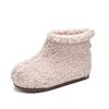 Girls' Lambswool Soft Sole Cotton Snow Boots - Warm, Thick, Versatile Winter Footwear for Toddlers