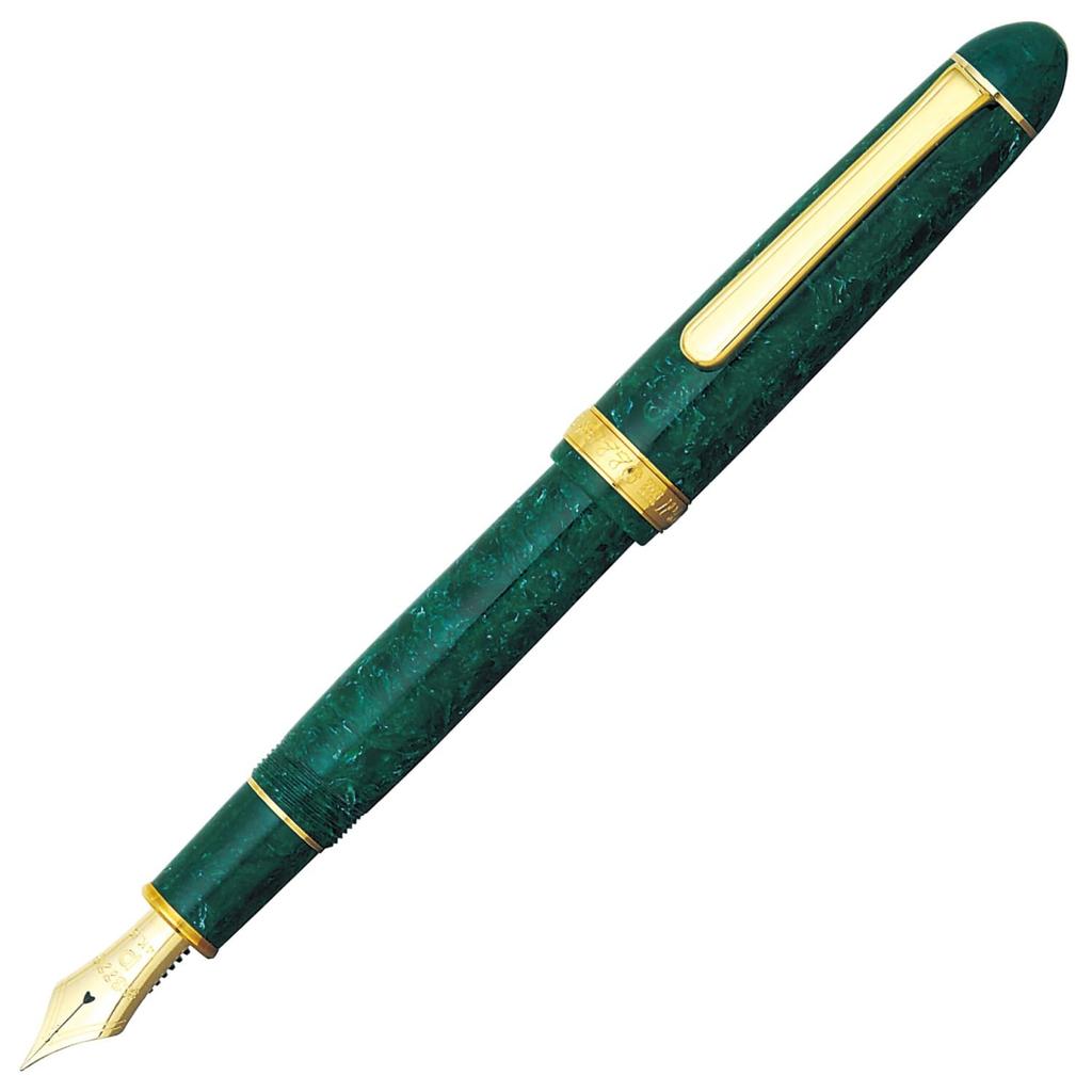Platinum Fountain Fine Pen, Celluloid, Nib, Emerald, PTB-35000#45-2