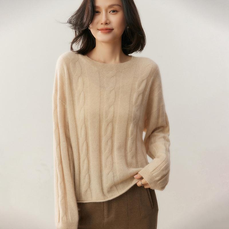 Qinghe 100% Pure Cashmere Women's Sweater - Ultra Soft Luxury Winter Pullover