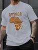 Men'S Trendy AFRICA Print Short-Sleeve T-Shirt. Comfortabl