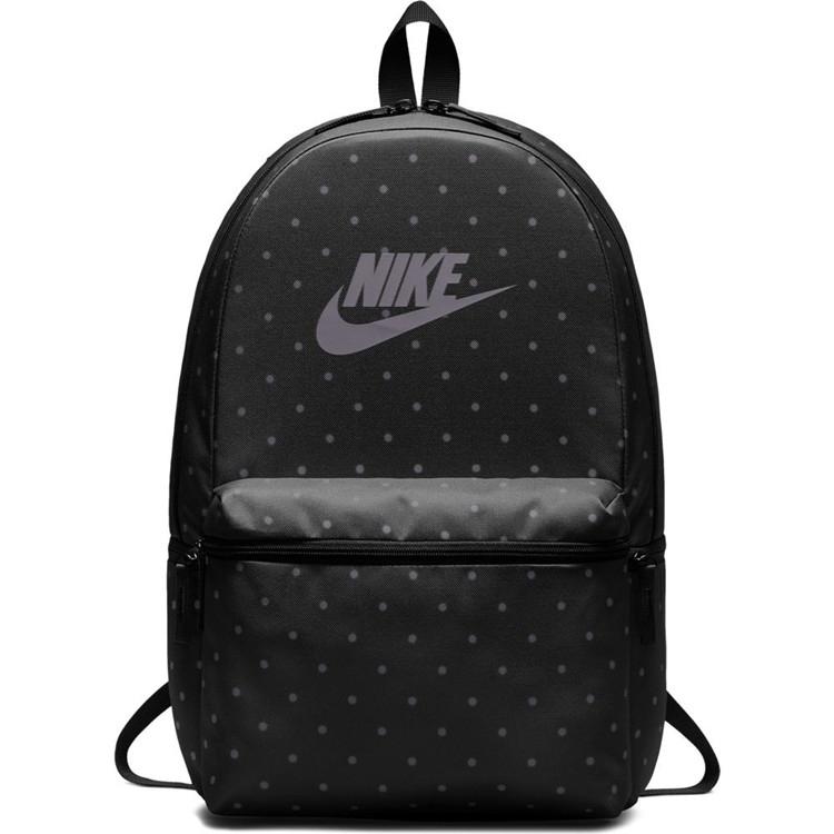 Nike Heritage Polyester Backpack Regular Unisex Black Gray BA5761-011