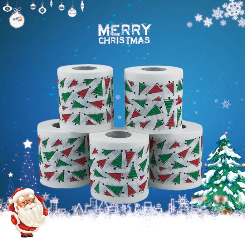 

Рождественская туалетная бумага Natale Claus Reindeer Noel Navidad, новогодние подарки на 2021 год, 22 м/рулон, украшения Санта-Клауса для дома 0.1x22m