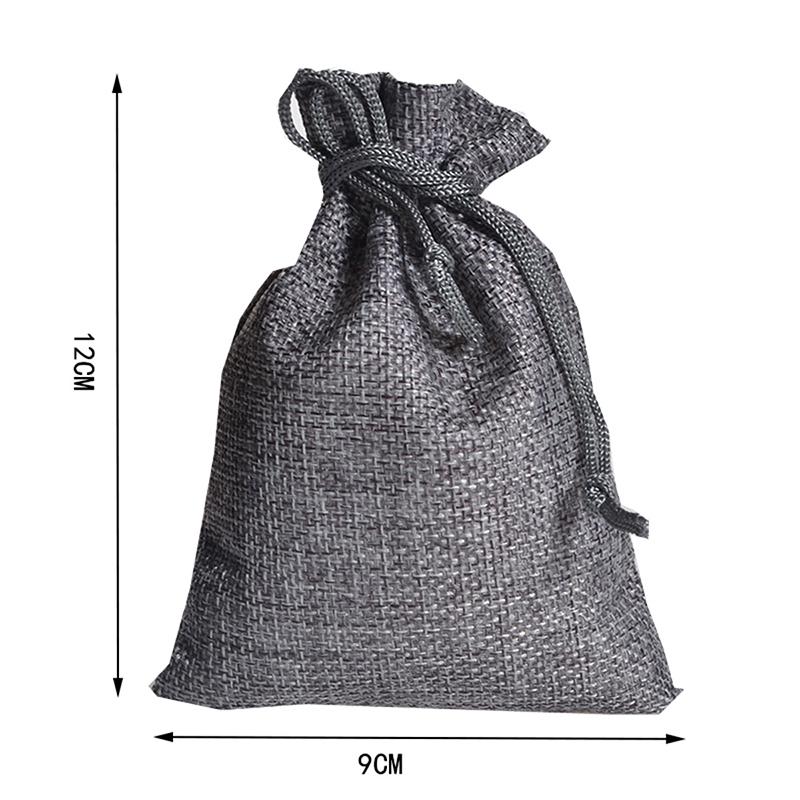 

Linen drawstring bag, wedding party gift bag, Christmas jewelry bag, DIY linen bag, minimalist style Other сірий колір