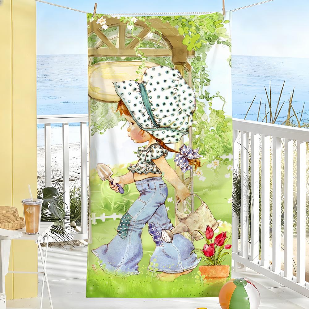 Art S-Sarah Kay Schaukelmädchen Handtuch Weich Pool Geschenk für Reise Fitnessstudio Dusche Camping Schnelltrocknend Sport Große Strandhandtücher