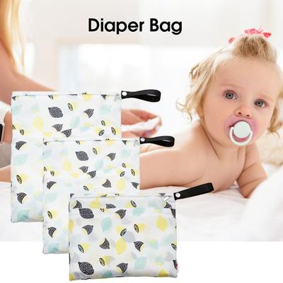 Diaper Bag Zipper Closure Fine Knitted Polyester Creative Pumpkin Pattern Diaper Pouch for Home