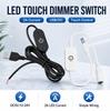 DC12V-24V 5V USB Touch Dimming Switch Cable 1.5M USB 2A To 2 Wire Output Dimmer Controller for Single Channel LED Strip Lights