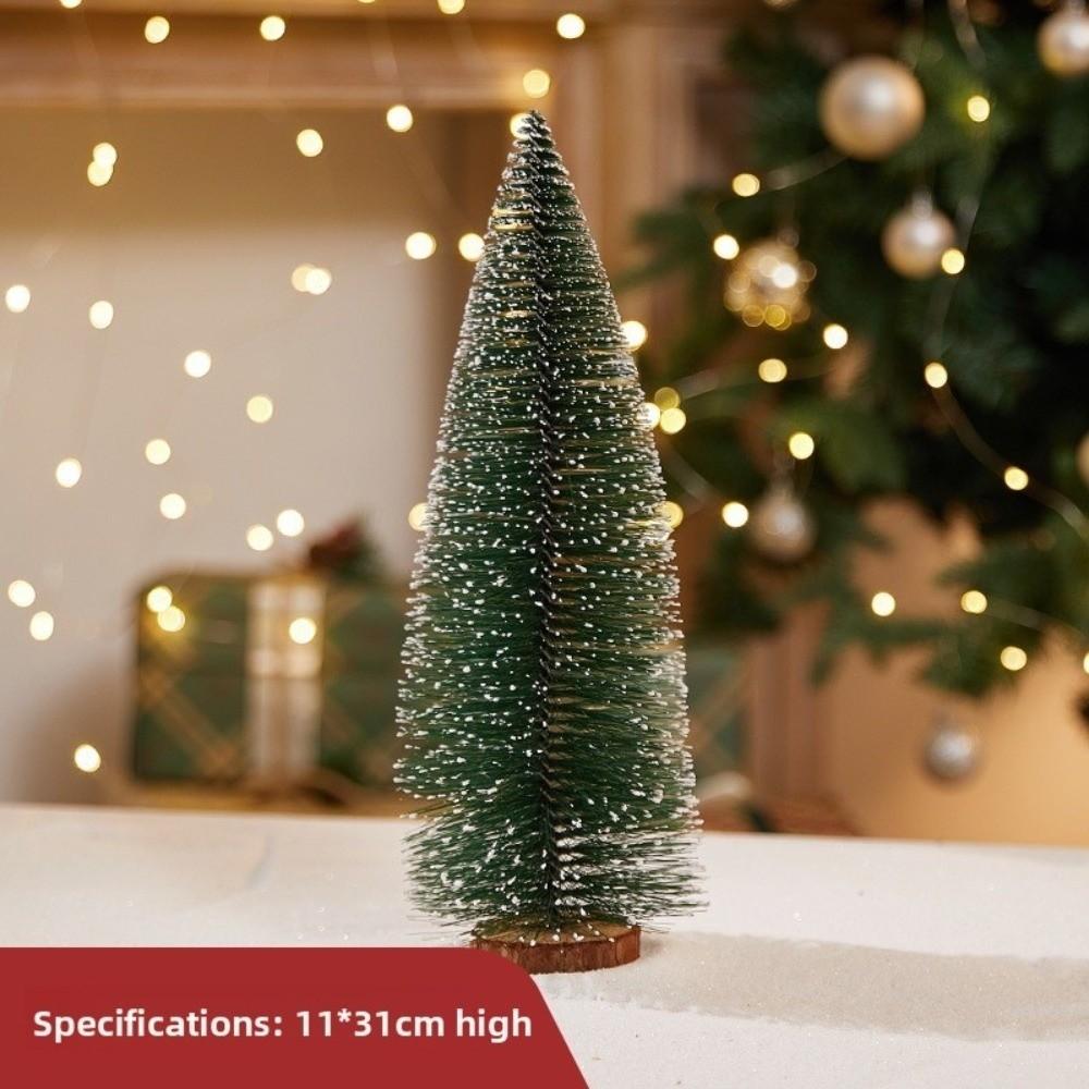 LED Lighting Christmas Tree Artificial Snow Frost Design Mini Christmas Tree Miniature Size Tabletop Christmas Tree