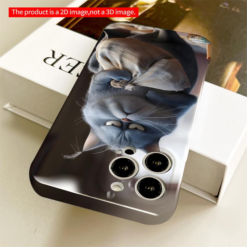 2DFlat Grumpy Cat Stealing Bag All inclusive film hard iPhone case, compatible with iPhone 18 Pro Max 17 16 15 14 13 12 11