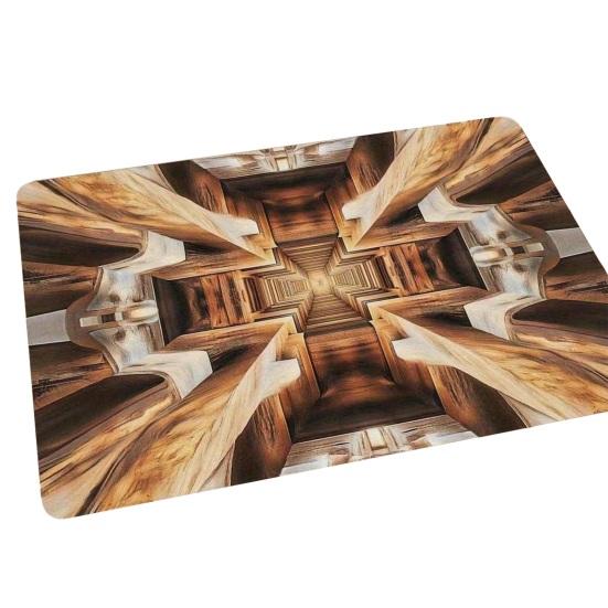 3D Optical Illusion Floor Mat Realistic Hole Door Mat for Living Room And Entry Area Non-Slip Soft Pet-Friendly Rug Interactive Visual Effect Carpet