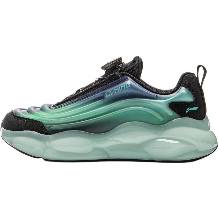 Li Ning Kids Sports Lifestyle Series Comfortable Versatile Shock Absorbing Durable Low Top Running Shoes Men Sneaker Green YKCV012-3