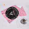 proof beach towel with Inter Miami CF pattern - soft,absorbent,quick-drying,machine washable - perfect for swimming,camping,bathing