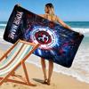 Name Custom New England Revolution Print Beach Towel, Large Soft Quick Dry Towel for Beach Camping Swimming