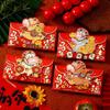 4pcs Thickened 2026 Horse Year Red Pockets Cartoon Lucky Money Bag Red Packet  Spring Festival