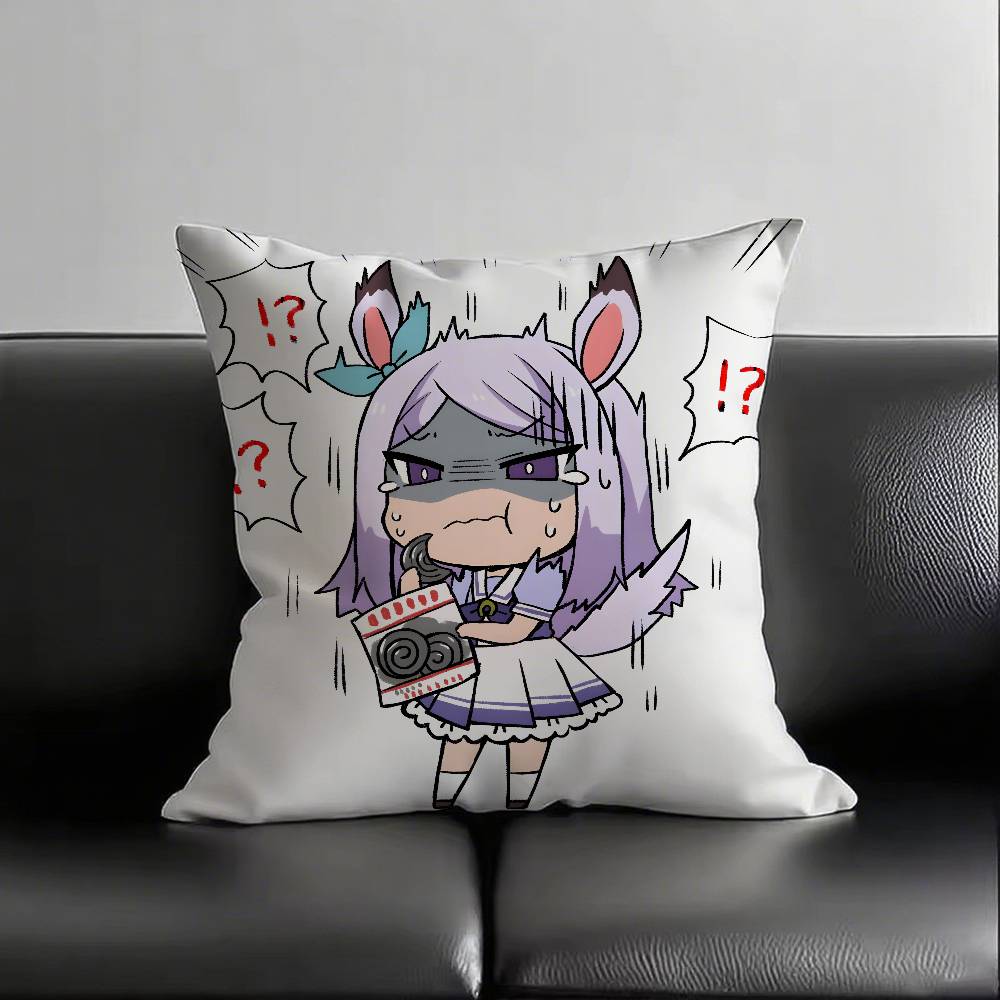 1pc Anime MEJIRO MCQUEEN Kawaii Pillow Case Fashion Square Pillowcase Bedroom Sofa Room Ins Decoration Leisure