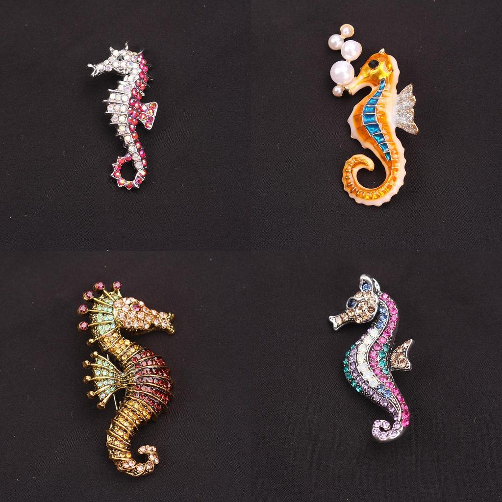 Spilla Animale Marino con Strass Gioiello in Lega per Moda Stile Casual