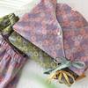 Retro Long Sleeved Long Pants Sleepwear Women Spring Round Neck Slanted Wearing Outerwear Set