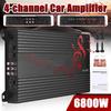 6800W 12V 4 Channel Car Amplifier Subwoofer Slim Class A/B Car Audio Amp Powerful Amplifiers Subwoofer Bass Speaker Amplifiers