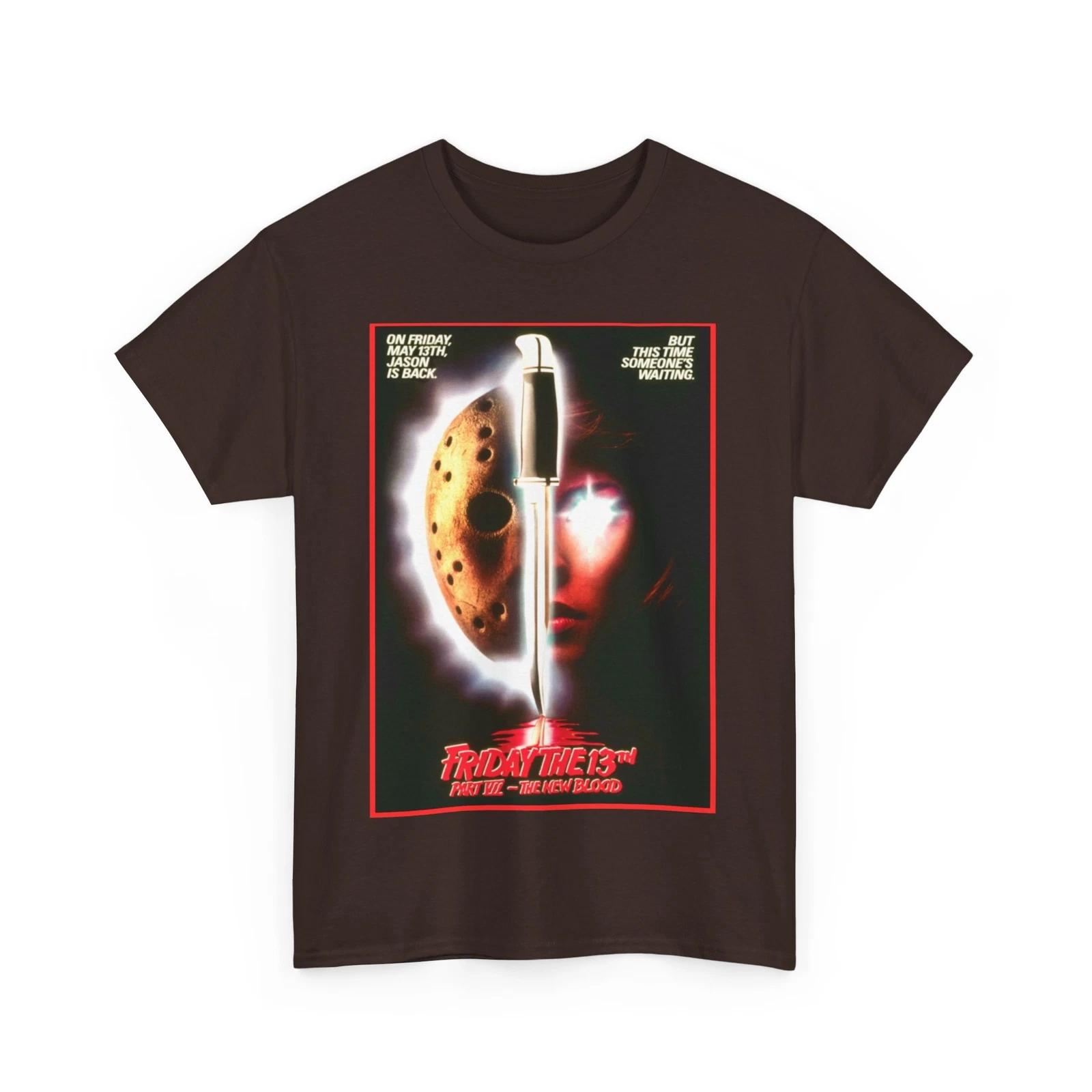 Friday the 13th Part VII The New Blood Movie 100% Cotton T-shirt Mens Tees Top Unisex Heavy Cotton Tee XL