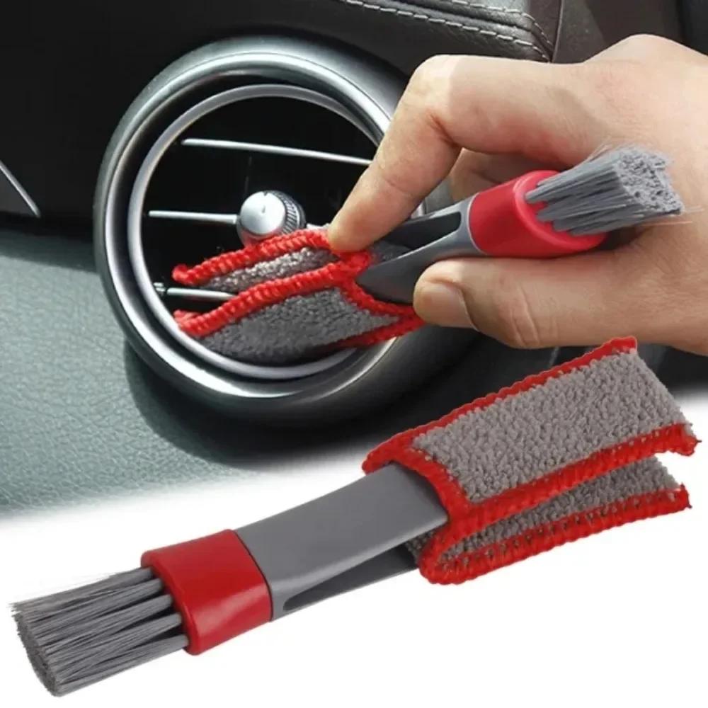 Car Cleaning Brush Multi-purpose Grille Duster Wipe Auto Detailing Tool Accessories for Air Conditioner Vent Dust Removal Blinds