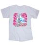 Paris France Watercolor White T-shirt Flowers Travel Europe Tower