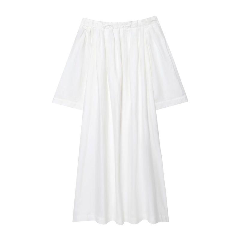 Kaslead New Women Clothes Western Style Fashion Simple off-Shoulder A- Line Blend Dress 8191267