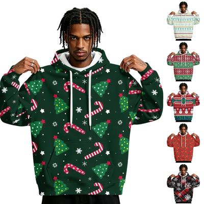 Men's Hooded Sweatshirt with Pockets Christmas Print
