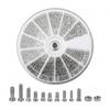 Screws Nuts Kits 600Pcs 64 Grams 8 X 25px / 3.15 X 0.39\" Bolts Kits