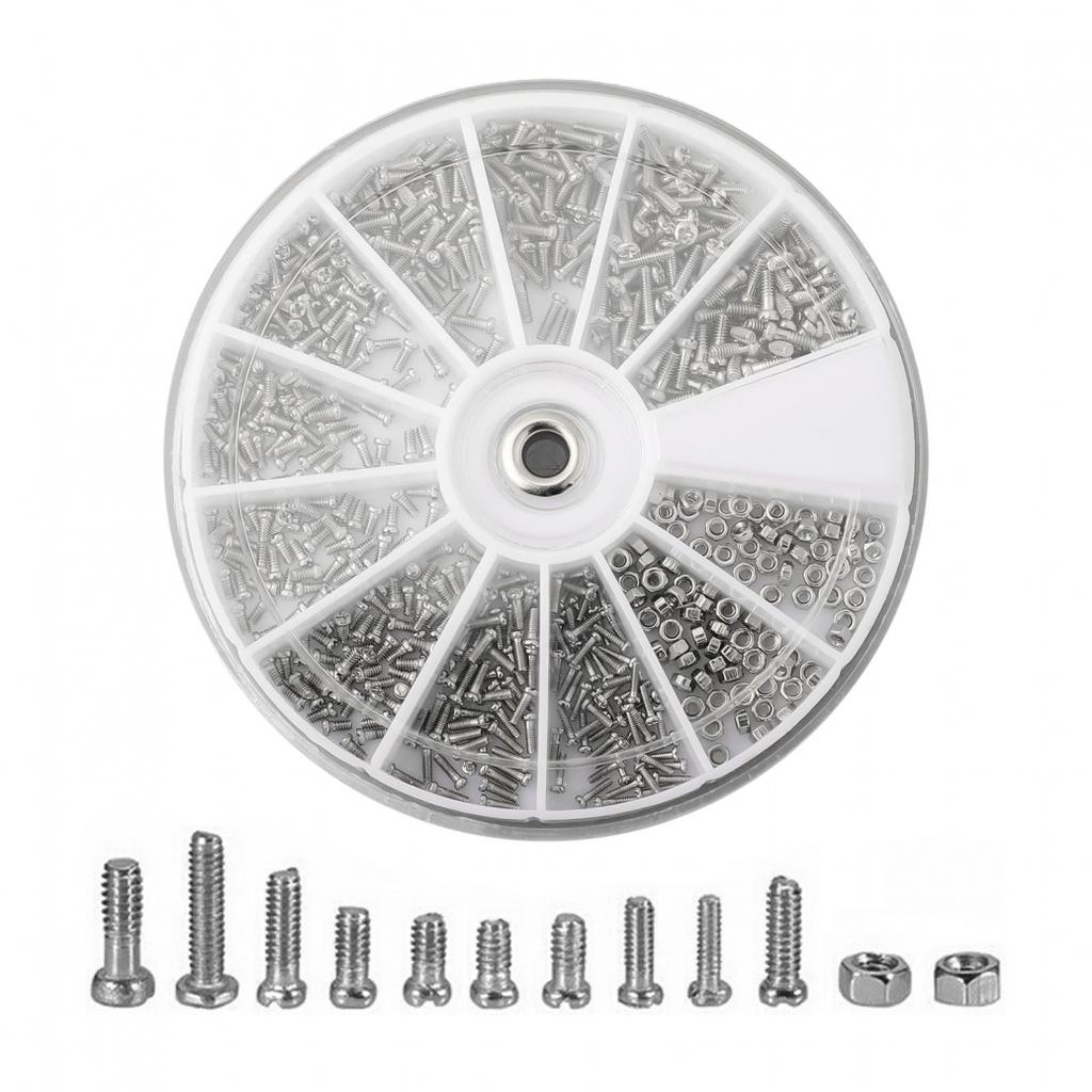 Screws Nuts Kits 600Pcs 64 Grams 8 X 25px / 3.15 X 0.39\" Bolts Kits