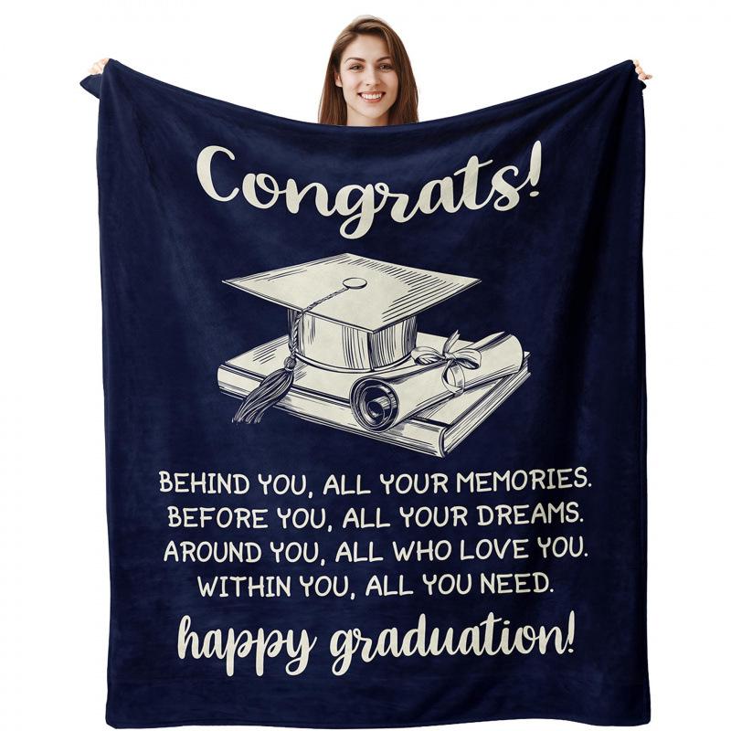 2026 Graduation Blessing Quotes Flannel Blanket – Perfect Graduation Gift
