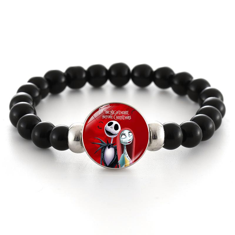 New Christmas Night Anime Snap Bracelet - Elastic Beaded Hand Jewelry