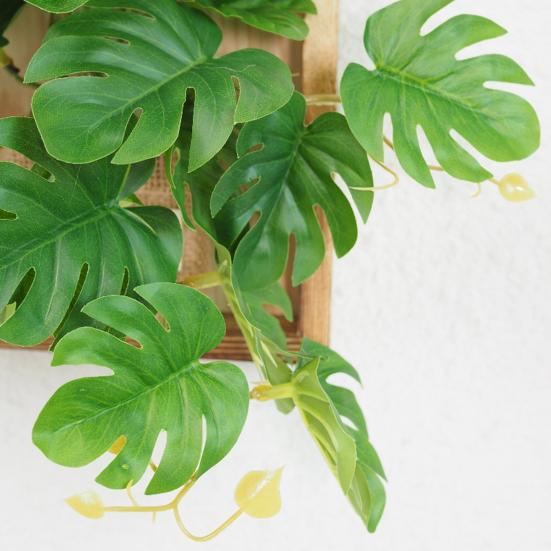 Wall Framed Artificial Plant Faux Greenery Plant in Frame Wall Decor Hanging